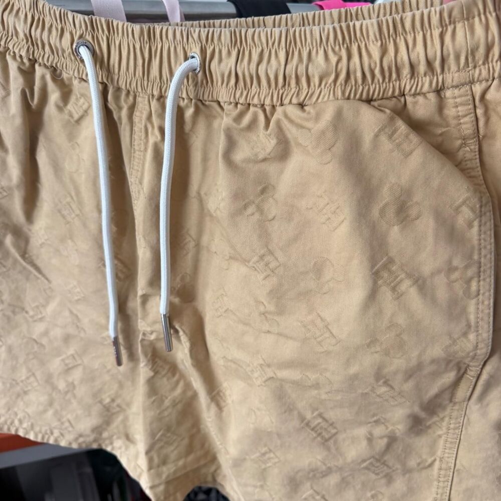 Disney Men's Tan and Cream Shorts